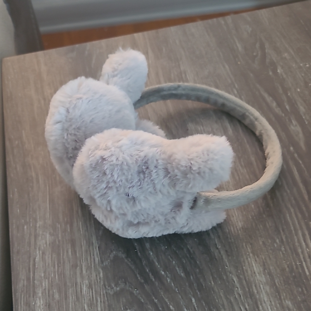 Plush Gray Kids Earmuffs